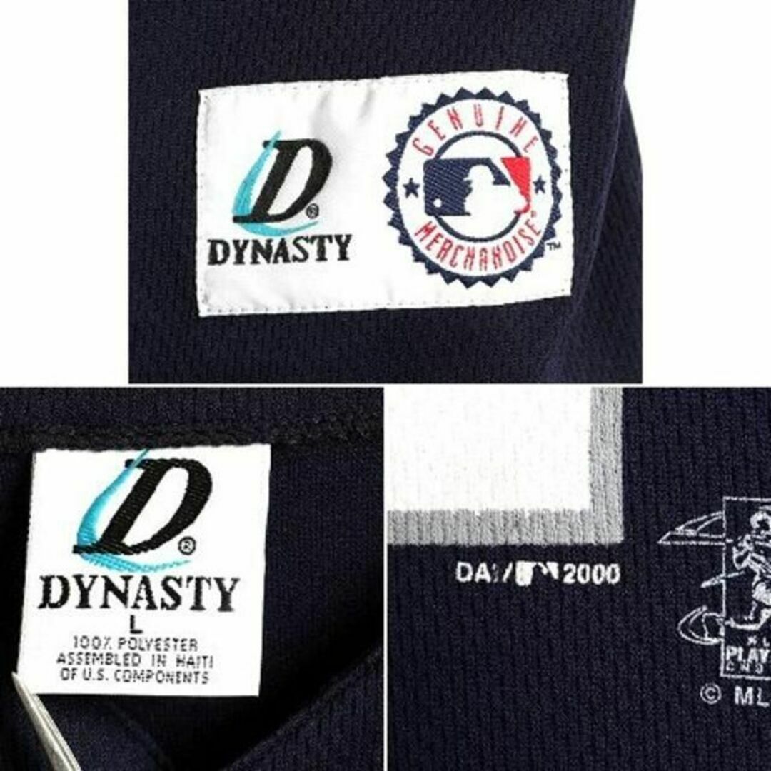 00s MLB オフィシャル DYNASTY ヤンキース ベースボールシャツ L スポーツ/アウトドアの野球(ウェア)の商品写真