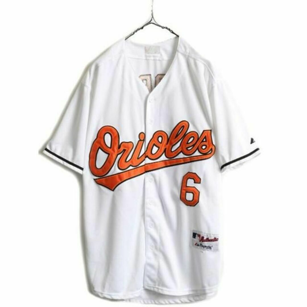 人気提案 ボルチモア Majestic MLB オリオールズ 程 M シャツ ベースボール 応援ユニフォーム、ウエア