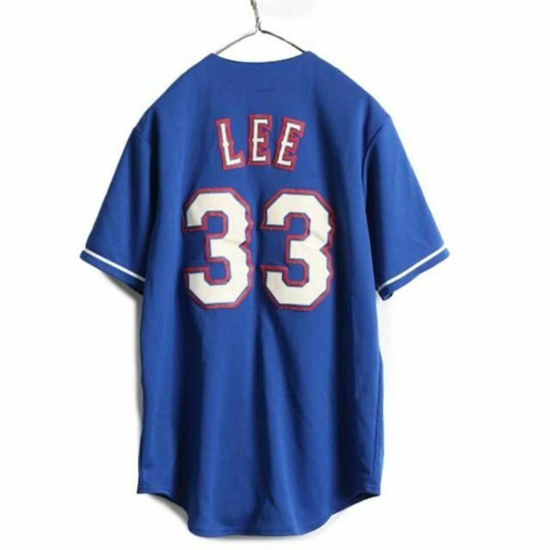 MLB Majestic テキサス レンジャーズ ベースボール シャツ M 青 MLB Majestic テキサス レンジャーズ ベースボール シャツ M 青