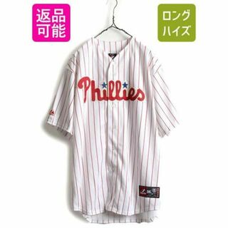 MLB Majestic フィラデルフィア フィリーズ ベースボールシャツ XL(ウェア)