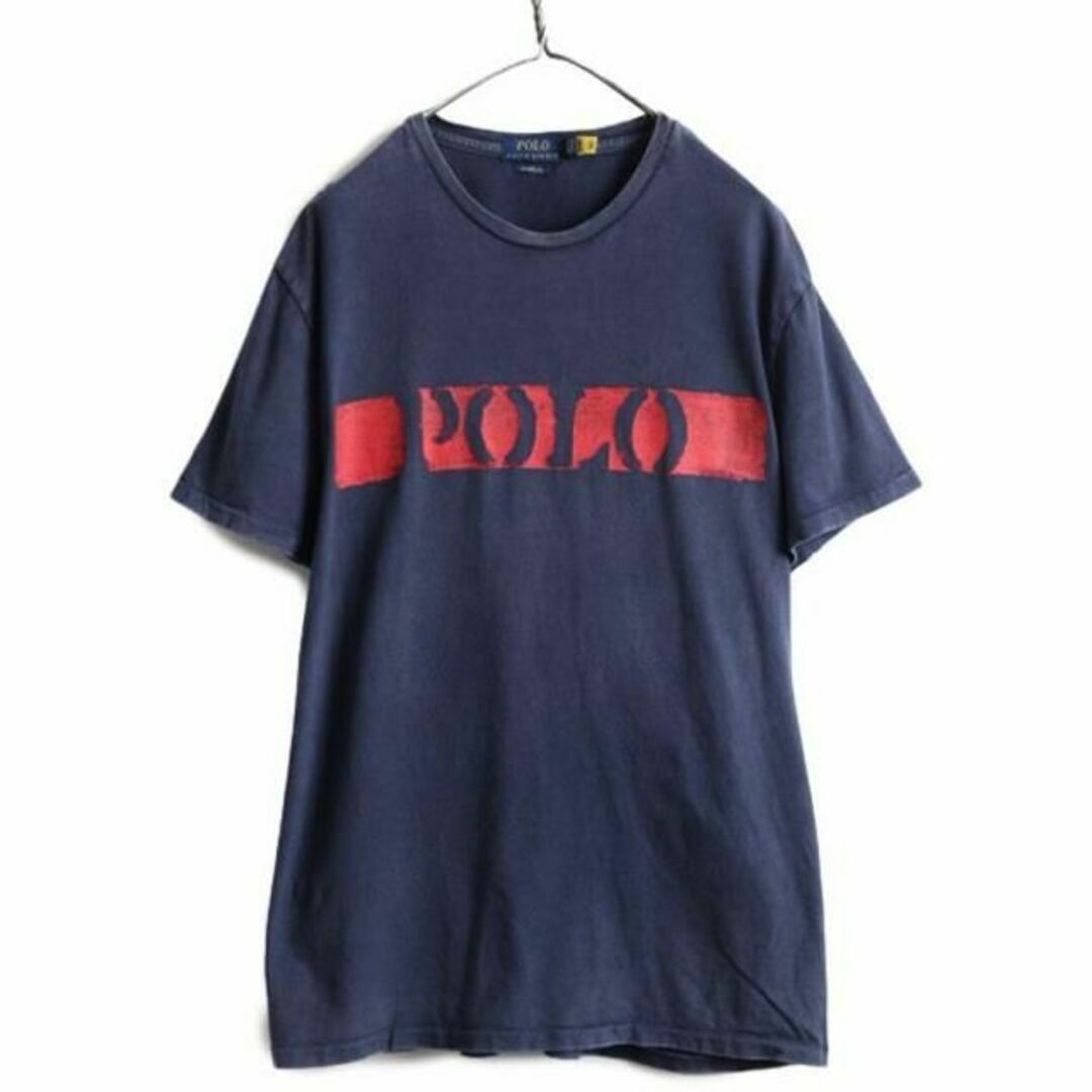 Ralph Lauren(ラルフローレン)のポロ ラルフローレン ステンシルプリント 半袖Tシャツ シングルステッチ L 紺 メンズのトップス(Tシャツ/カットソー(半袖/袖なし))の商品写真