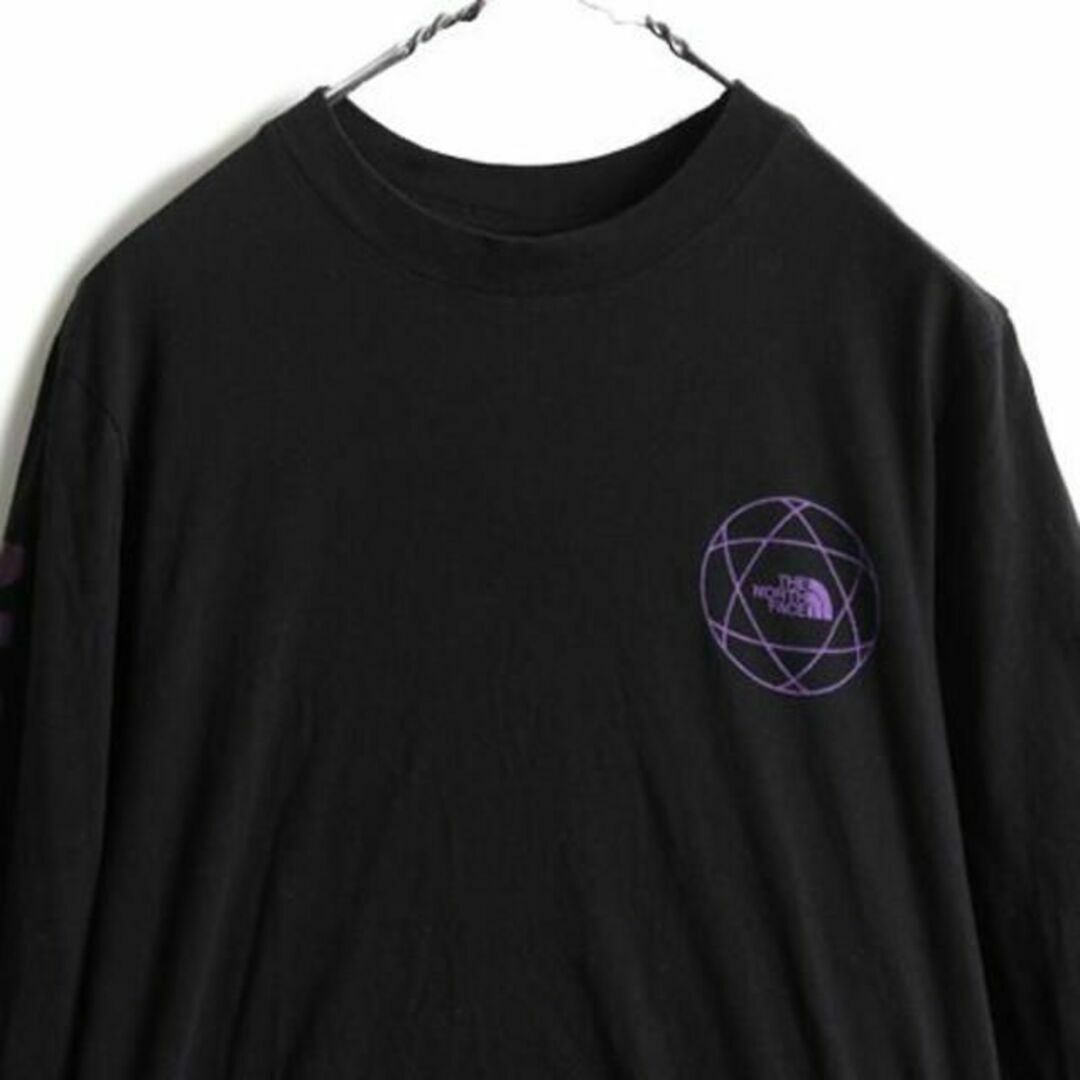 THE NORTH FACE(ザノースフェイス)のノースフェイス 4面 プリント 長袖 Tシャツ S アウトドア ロンT ロゴ 黒 メンズのトップス(Tシャツ/カットソー(七分/長袖))の商品写真