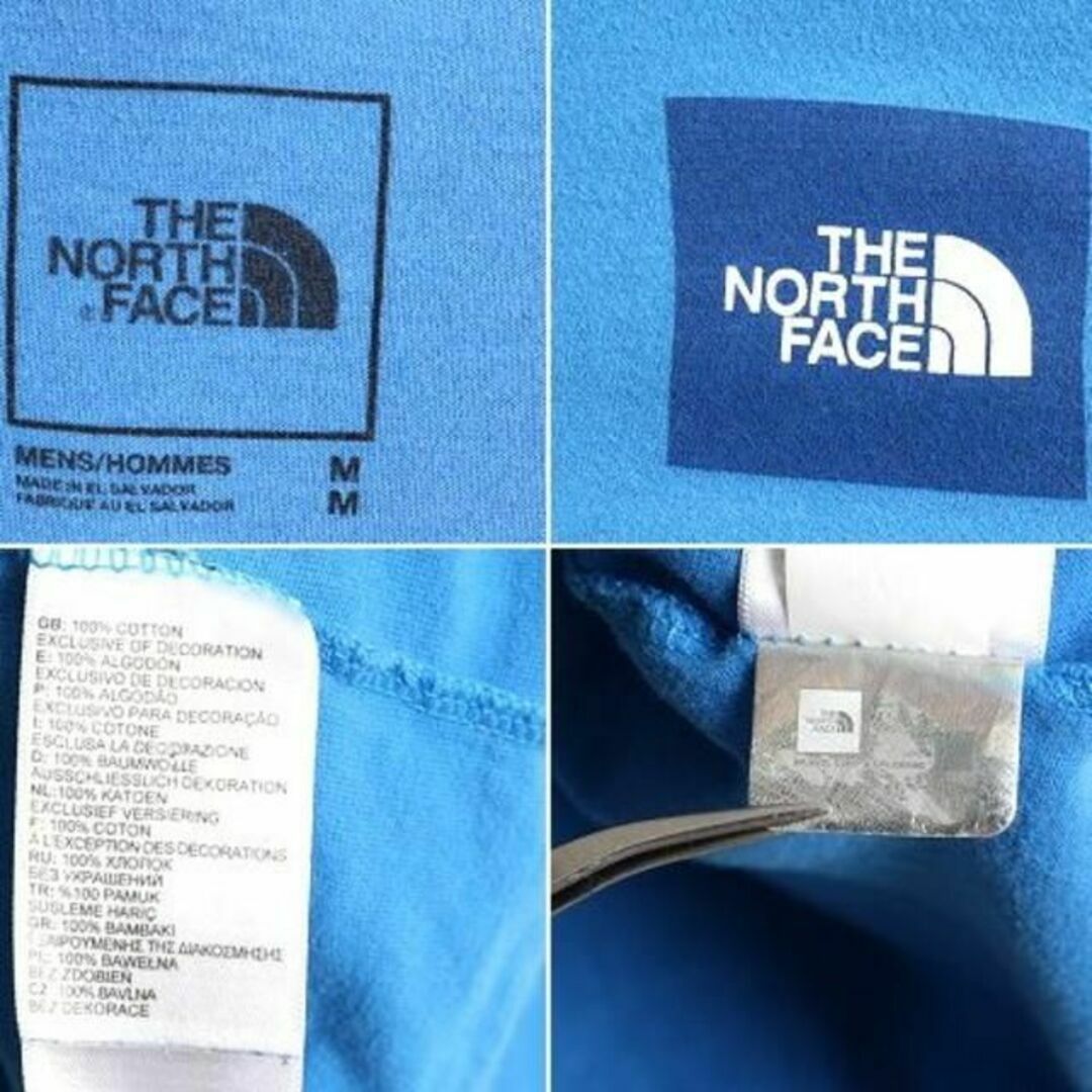 THE NORTH FACE(ザノースフェイス)のノースフェイス 両面 プリント 長袖 Tシャツ M アウトドア ロンT ブルー メンズのトップス(Tシャツ/カットソー(七分/長袖))の商品写真