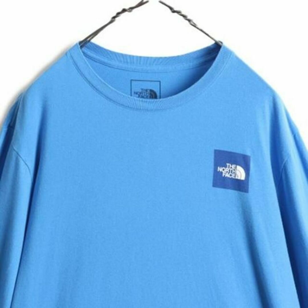 THE NORTH FACE(ザノースフェイス)のノースフェイス 両面 プリント 長袖 Tシャツ M アウトドア ロンT ブルー メンズのトップス(Tシャツ/カットソー(七分/長袖))の商品写真