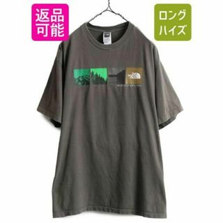 ザノースフェイス(THE NORTH FACE)のノースフェイス プリント 半袖 Tシャツ L アウトドア ヘビーウェイト カーキ(Tシャツ/カットソー(半袖/袖なし))