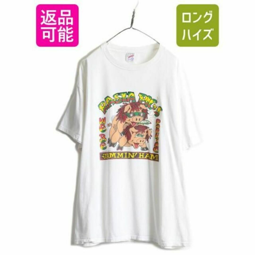 90s USA製 アニマル エロ プリント Tシャツ XXL ジョーク セックス