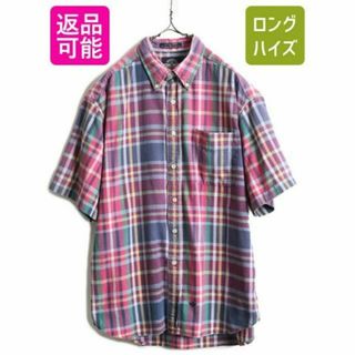 リーバイス(Levi's)の90s ドッカーズ リーバイス マドラスチェック ボタンダウン 半袖シャツ L (シャツ)