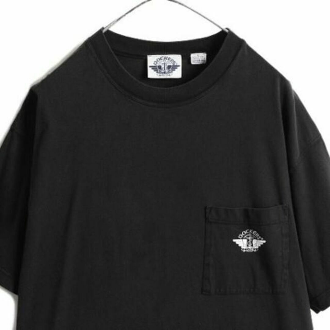 Levi's(リーバイス)の90s USA製 ドッカーズ リーバイス ポケット付き 半袖 Tシャツ L 黒 メンズのトップス(Tシャツ/カットソー(半袖/袖なし))の商品写真