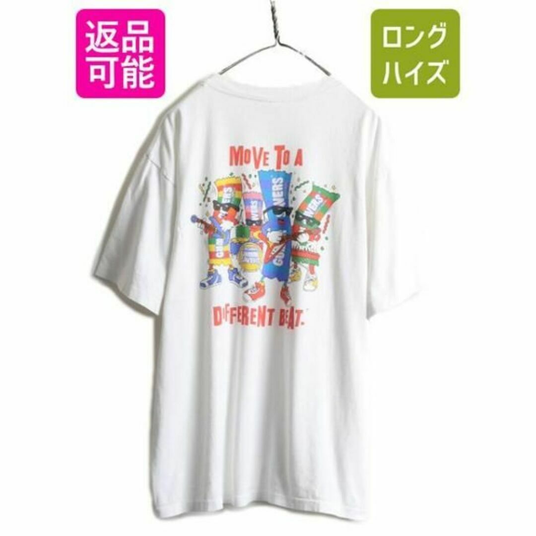 90s USA製 キャラクター 両面 プリント Tシャツ XL 企業物 イラスト