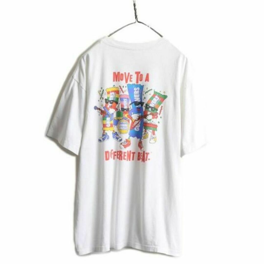 90s USA製 キャラクター 両面 プリント Tシャツ XL 企業物 イラスト 1