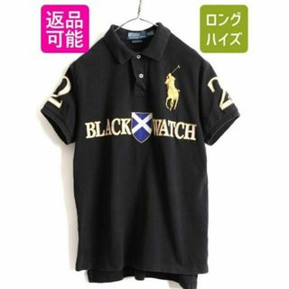 ラルフローレン(Ralph Lauren)のビッグポニー ラルフローレン 鹿の子 ポロシャツ M 黒 BLACK WATCH(ポロシャツ)