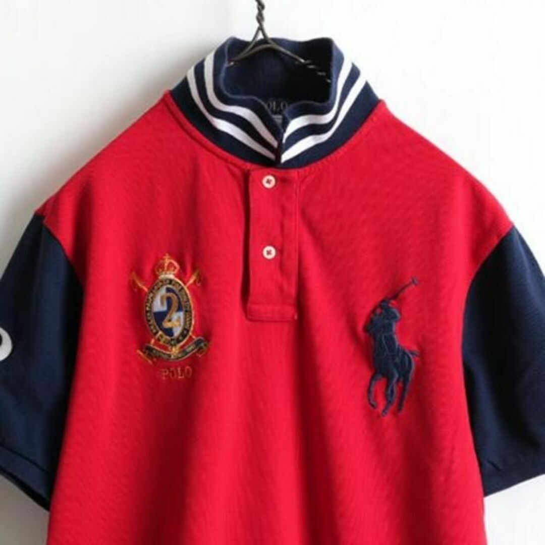 Ralph Lauren(ラルフローレン)のビッグポニー ポロ ラルフローレン 鹿の子 半袖 ポロシャツ L  2トーン メンズのトップス(ポロシャツ)の商品写真