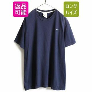 ナイキ(NIKE)の00s ナイキ スモールスウォッシュ刺繍 半袖Tシャツ ヘビーウェイト XL 紺(Tシャツ/カットソー(半袖/袖なし))