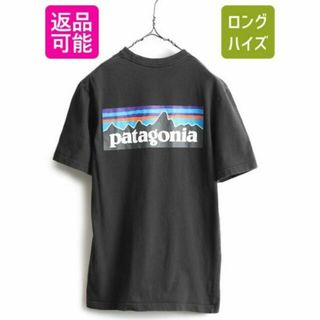 パタゴニア(patagonia)のパタゴニア プリント 半袖 Tシャツ XS 黒 アウトドア フィッツロイ ロゴT(Tシャツ/カットソー(半袖/袖なし))