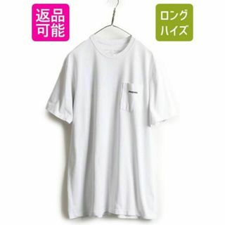 パタゴニア(patagonia)のパタゴニア ポケット付き プリント 半袖 Tシャツ L アウトドア ボックスロゴ(Tシャツ/カットソー(半袖/袖なし))