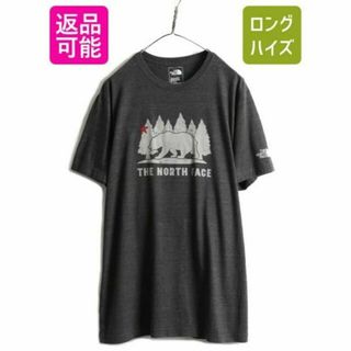 ザノースフェイス(THE NORTH FACE)のノースフェイス アニマル プリント Tシャツ XL 濃灰 アウトドア イラスト(Tシャツ/カットソー(半袖/袖なし))