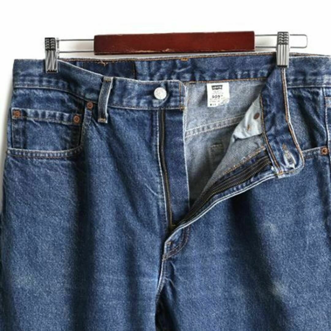 00s USA製 リーバイス 505 デニム パンツ 34 36 濃紺 ジーパン 3
