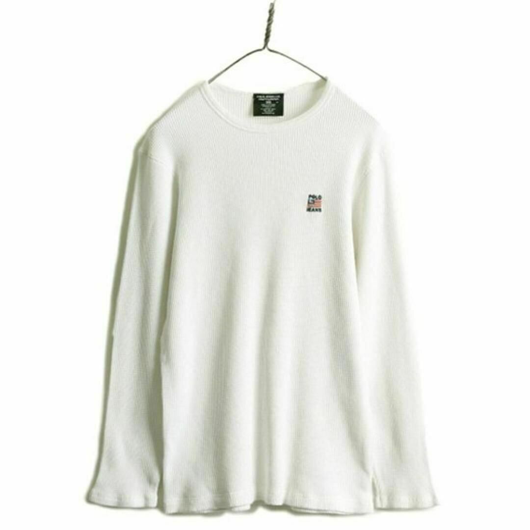 Ralph Lauren(ラルフローレン)のポロ ラルフローレン コットン サーマル 長袖 Tシャツ M 星条旗 白 ロンT メンズのトップス(Tシャツ/カットソー(七分/長袖))の商品写真