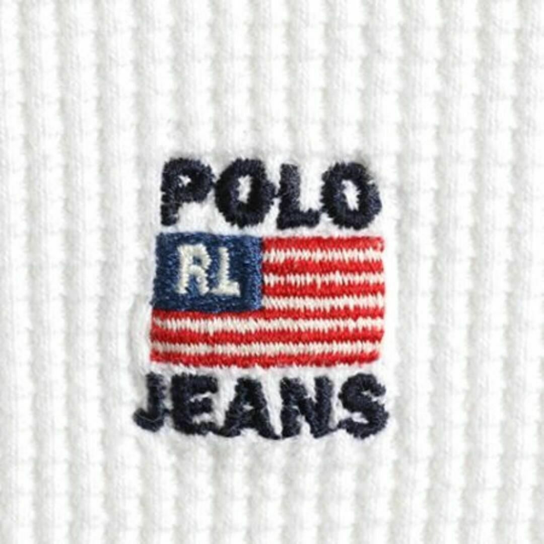 Ralph Lauren(ラルフローレン)のポロ ラルフローレン コットン サーマル 長袖 Tシャツ M 星条旗 白 ロンT メンズのトップス(Tシャツ/カットソー(七分/長袖))の商品写真