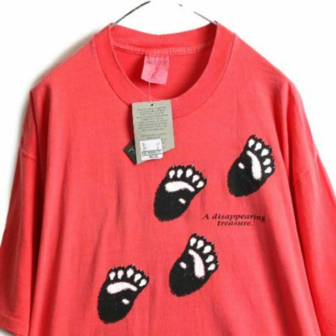 未使用 90s USA製 WWF パンダ アニマル プリント Tシャツ 2XL メンズのトップス(Tシャツ/カットソー(半袖/袖なし))の商品写真