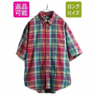 90s ドッカーズ インディアン マドラス チェック ボタンダウン シャツ XL(シャツ)