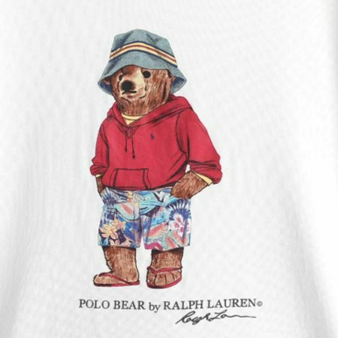 Ralph Lauren(ラルフローレン)のポロベアー ポロ ラルフローレン プリント Tシャツ XL キャラクター 白 メンズのトップス(Tシャツ/カットソー(半袖/袖なし))の商品写真