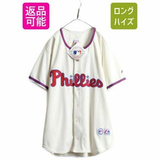 新品 未使用 MLB Majestic フィリーズ ベースボール シャツ 2XL(ウェア)