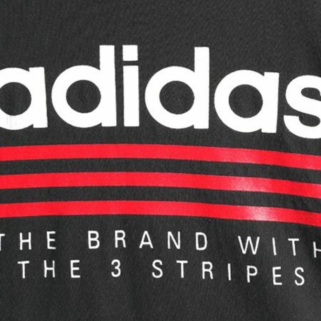 adidas(アディダス)の90s USA製 アディダス プリント 半袖 Tシャツ L ヘビーウェイト 黒 メンズのトップス(Tシャツ/カットソー(半袖/袖なし))の商品写真