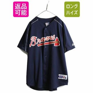 MLB Majesticブレーブス ベースボール シャツ L ユニフォーム 野球(ウェア)