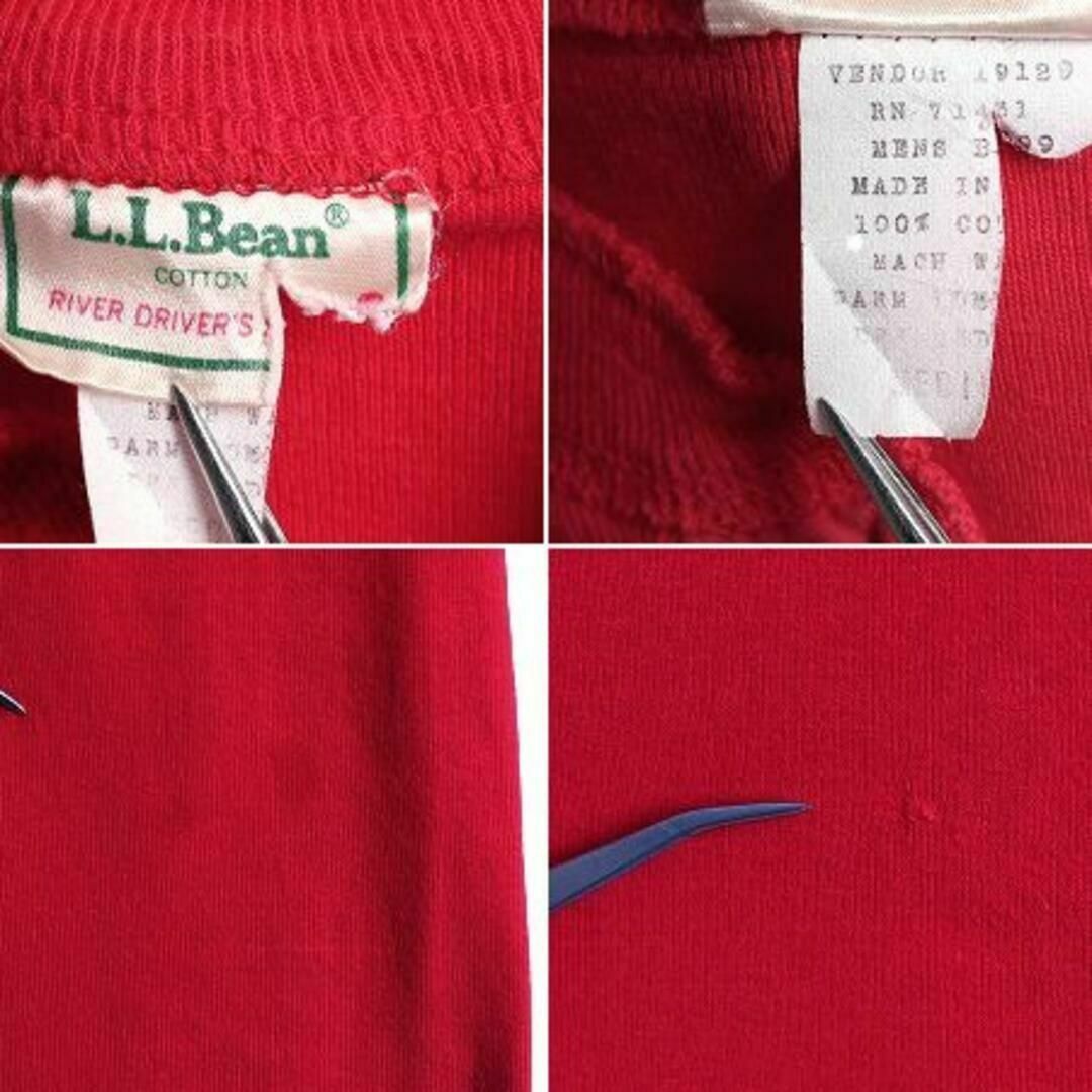 L.L.Bean - 80s 90s USA製 LLビーン ヘンリーネック 半袖 Tシャツ M 旧