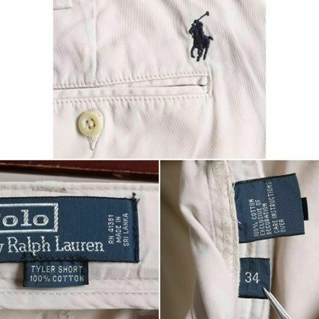 Ralph Lauren(ラルフローレン)の90s ポロ ラルフローレン 2タック コットン チノ ショートパンツ W34 メンズのパンツ(ショートパンツ)の商品写真