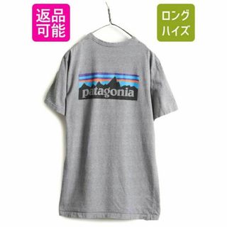 パタゴニア(patagonia)のパタゴニア プリント Tシャツ L アウトドア ボックスロゴ 灰 グレー P-6(Tシャツ/カットソー(半袖/袖なし))