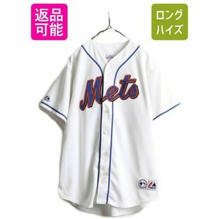 USA製 MLB Majestic メッツ ベースボール シャツ L ユニホーム(ウェア)