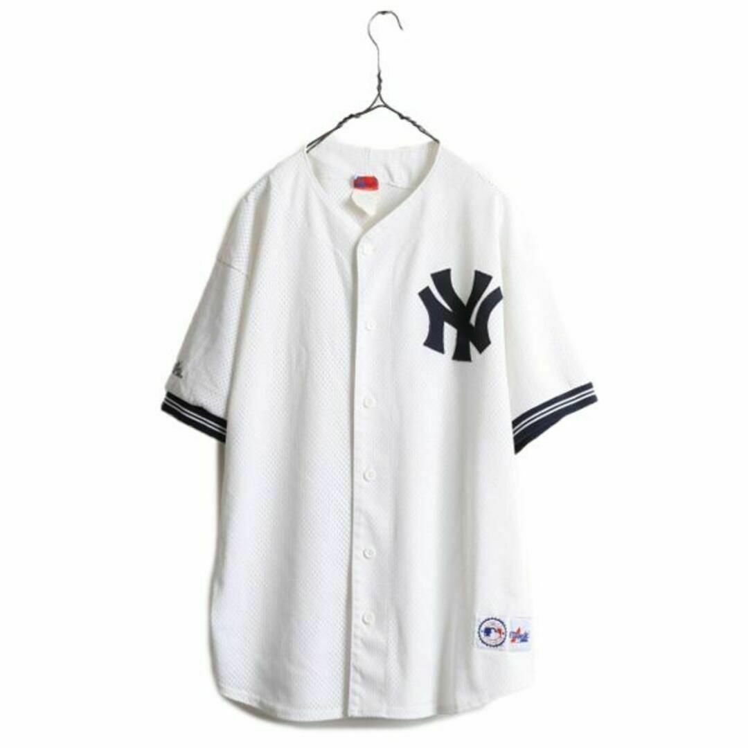 MLB Majestic ヤンキース ベースボール シャツ XXL ユニフォーム