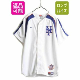 00s ナイキ MLB メッツ ベースボール シャツ S ユニフォーム 大リーグ(ウェア)