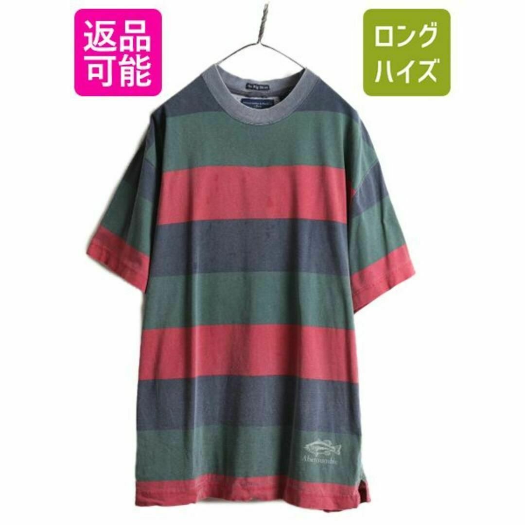 90s アバクロンビー&フィッチ ワイド ボーダー Tシャツ XL アバクロ