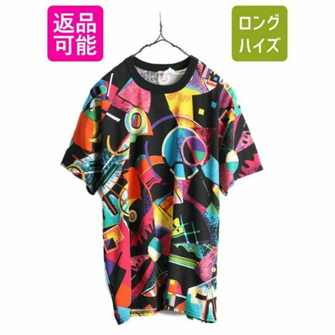 未使用 80s 90s USA製 総柄 Tシャツ M 新品 オールド ビンテージ