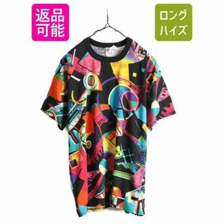 未使用 80s 90s USA製 総柄 Tシャツ M 新品 オールド ビンテージ(Tシャツ/カットソー(半袖/袖なし))