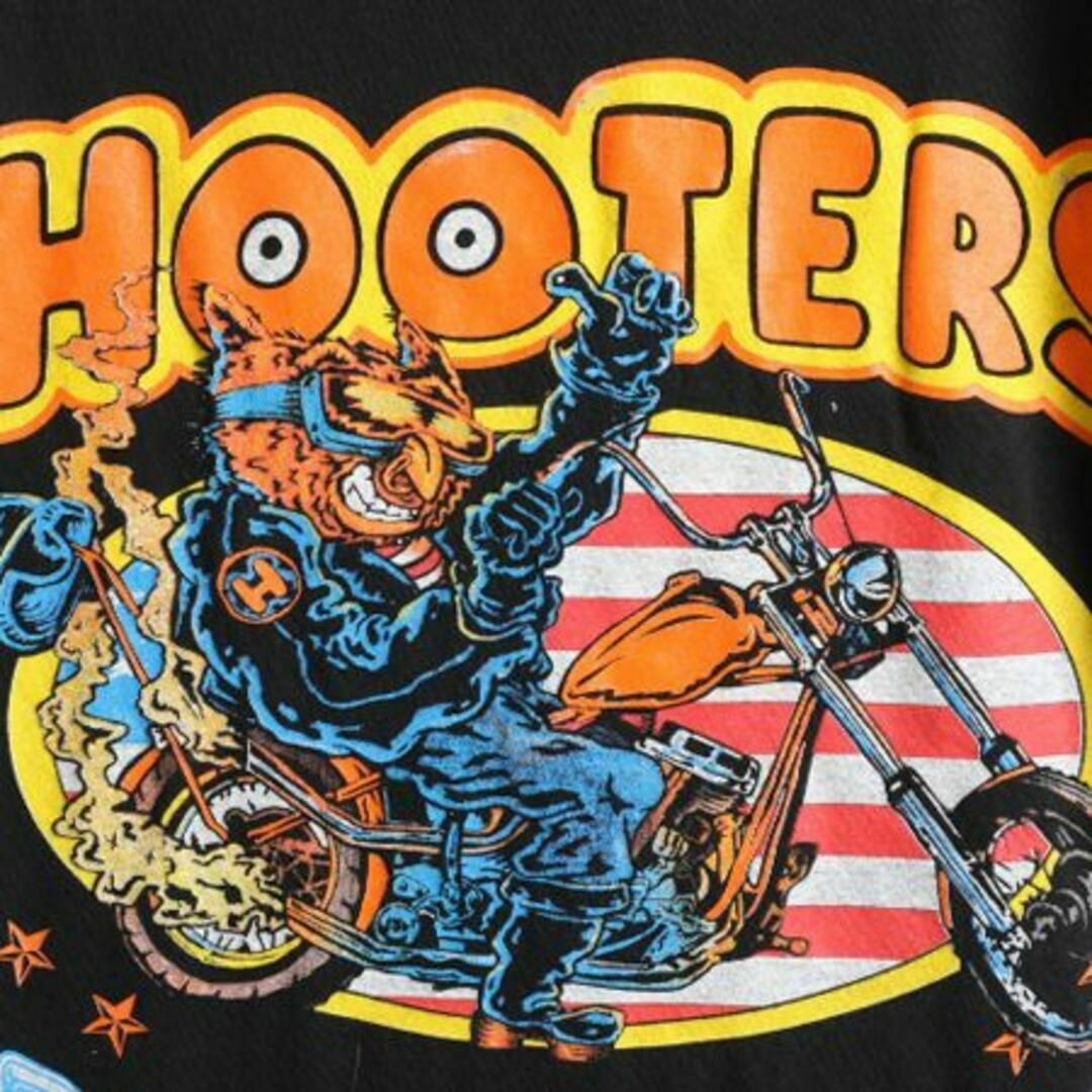 90s HOOTERS 両面 プリント Tシャツ XXL 黒 企業 ハーレーの通販 90s HOOTERS 両面 プリント Tシャツ XXL 黒 企業 ハーレーの通販