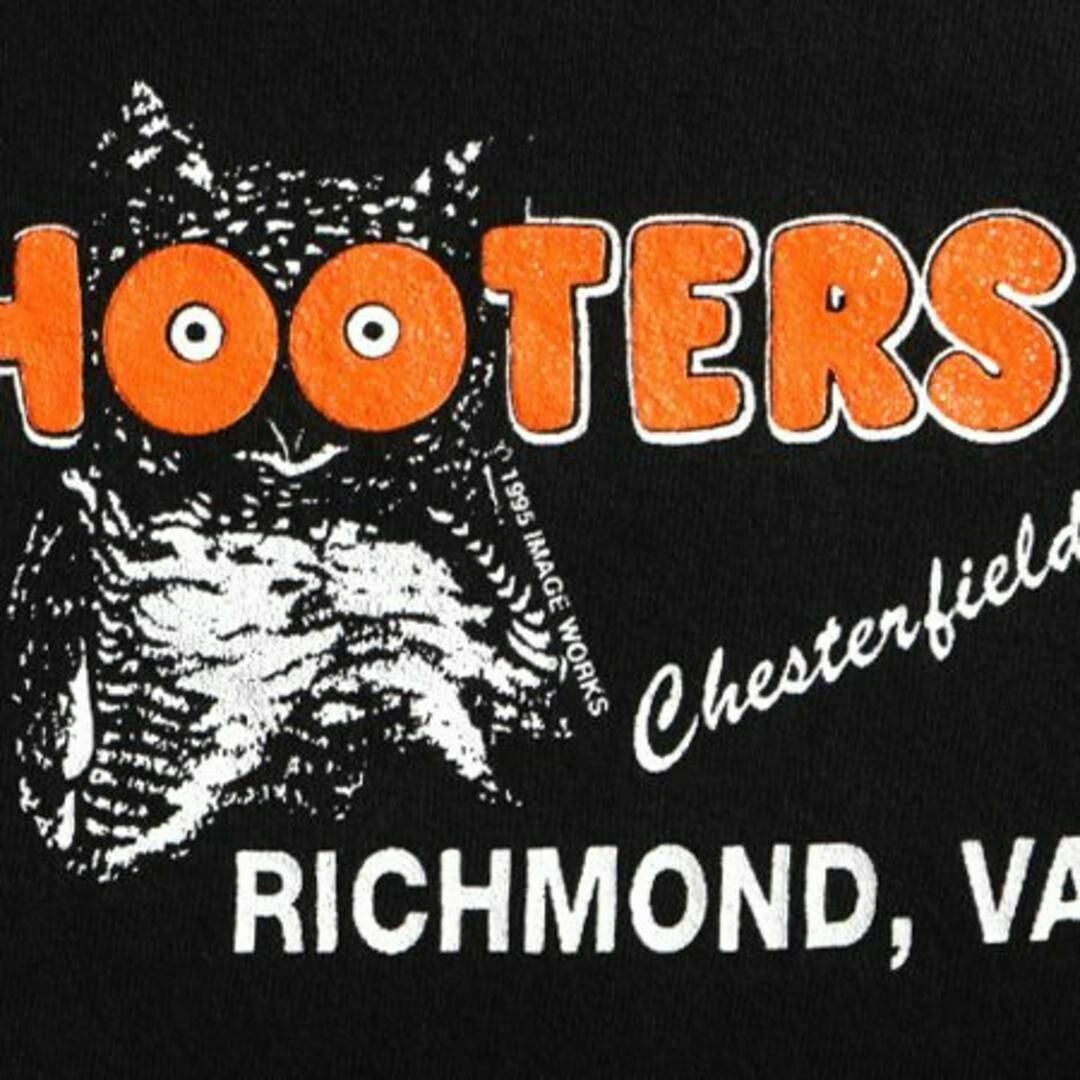 90s HOOTERS 両面 プリント Tシャツ XXL 黒 企業 ハーレーの通販 90s HOOTERS 両面 プリント Tシャツ XXL 黒 企業 ハーレーの通販