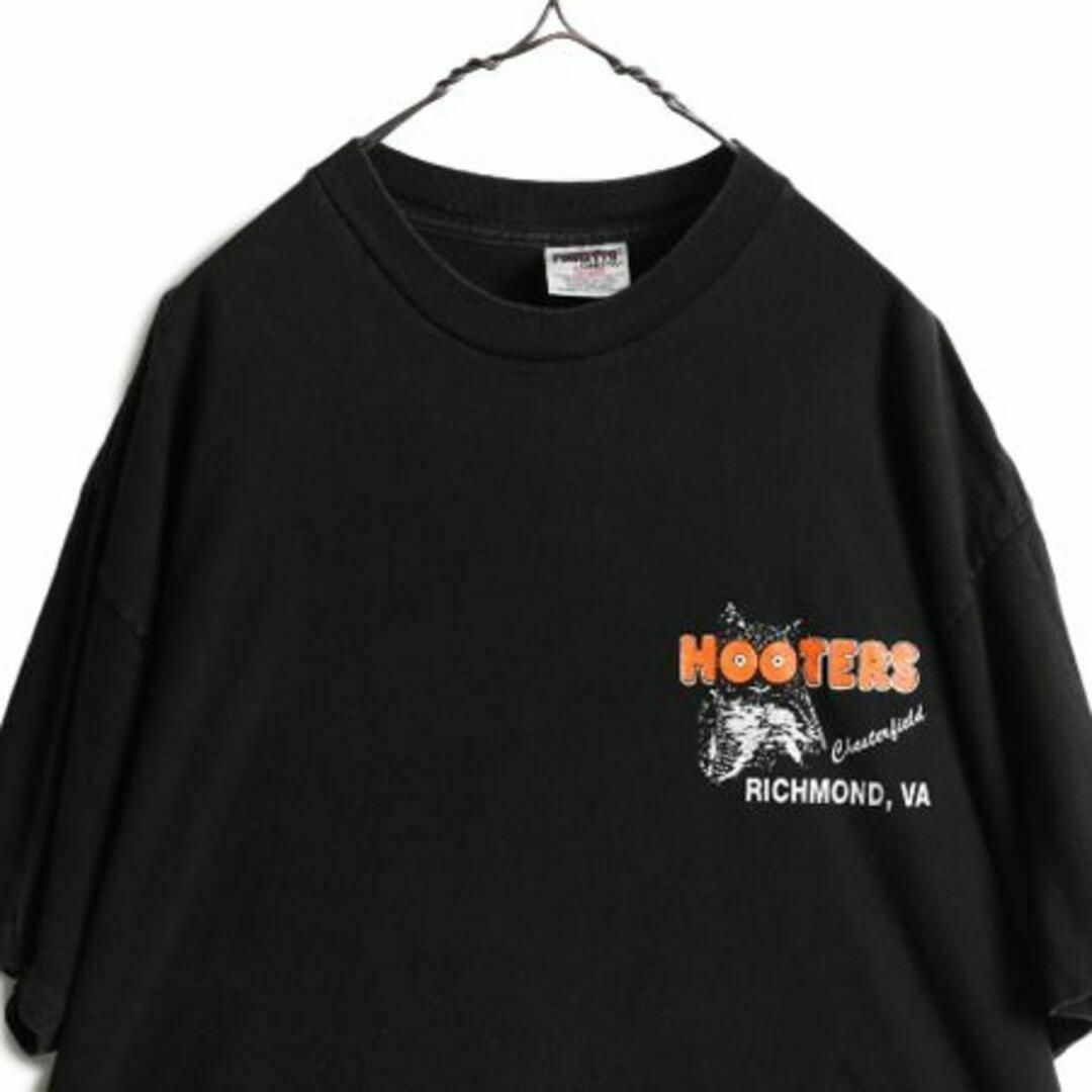 90s HOOTERS 両面 プリント Tシャツ XXL 黒 企業 ハーレーの通販 90s HOOTERS 両面 プリント Tシャツ XXL 黒 企業 ハーレーの通販