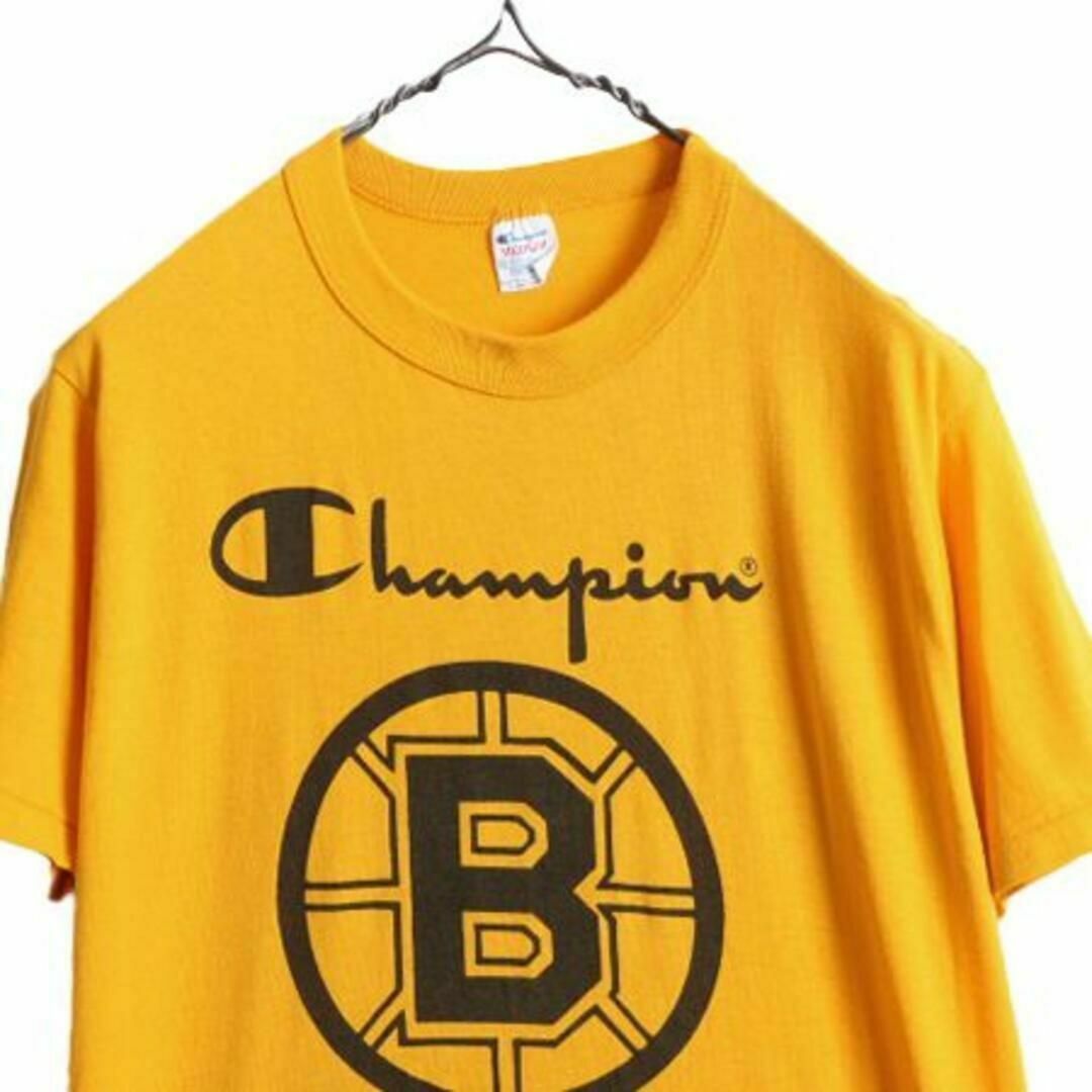 Champion(チャンピオン)の80s USA製 チャンピオン NHL ブルーインズ プリント Tシャツ M メンズのトップス(Tシャツ/カットソー(半袖/袖なし))の商品写真