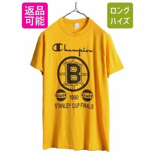 チャンピオン(Champion)の80s USA製 チャンピオン NHL ブルーインズ プリント Tシャツ M(Tシャツ/カットソー(半袖/袖なし))