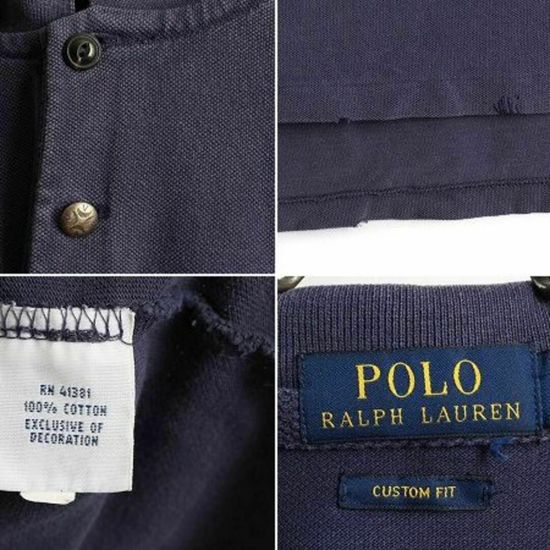 Ralph Lauren - ダメージ加工 ポロ ラルフローレン 鹿の子 ポロシャツ