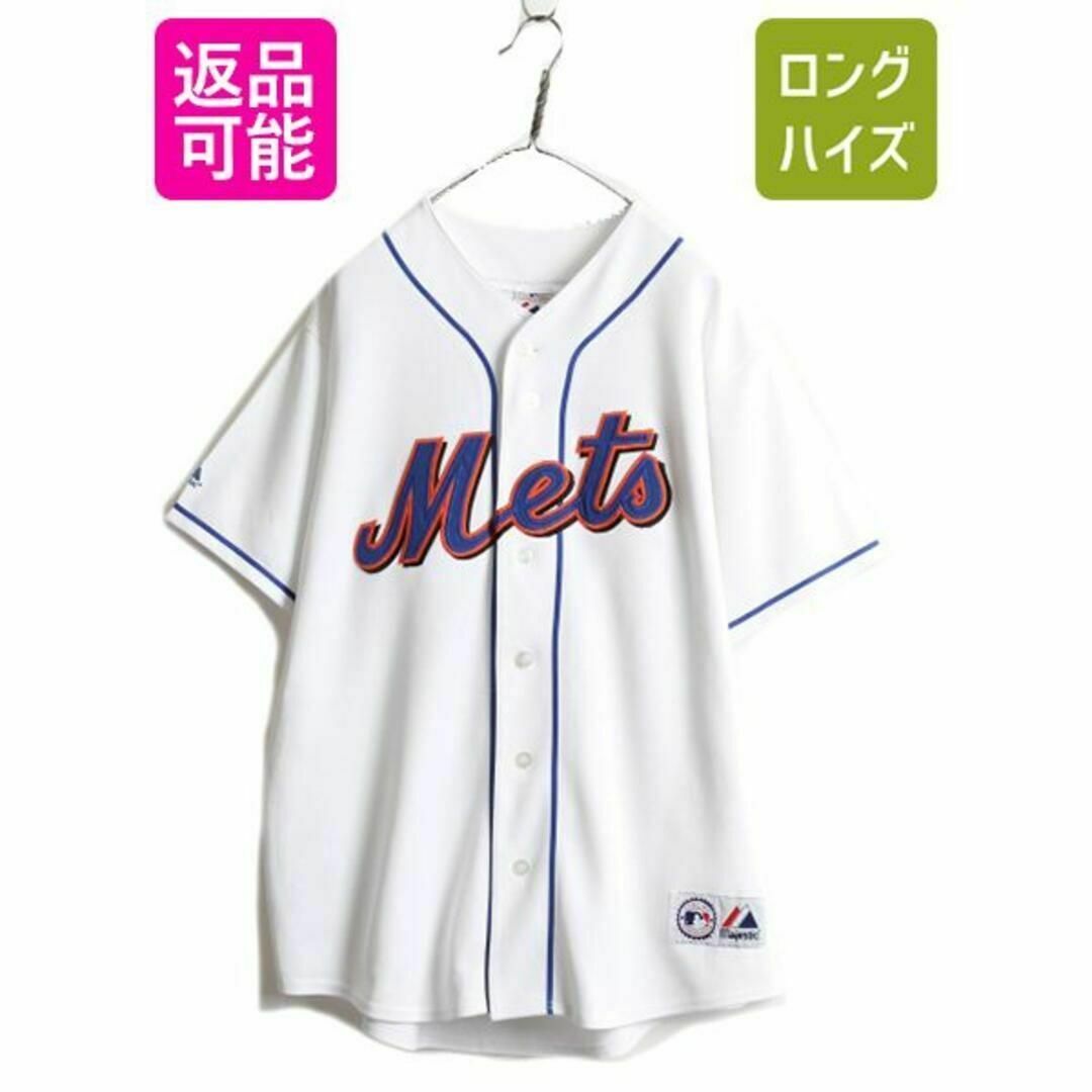 MLB Majestic メッツ ベースボール シャツ XL ユニホーム 野球