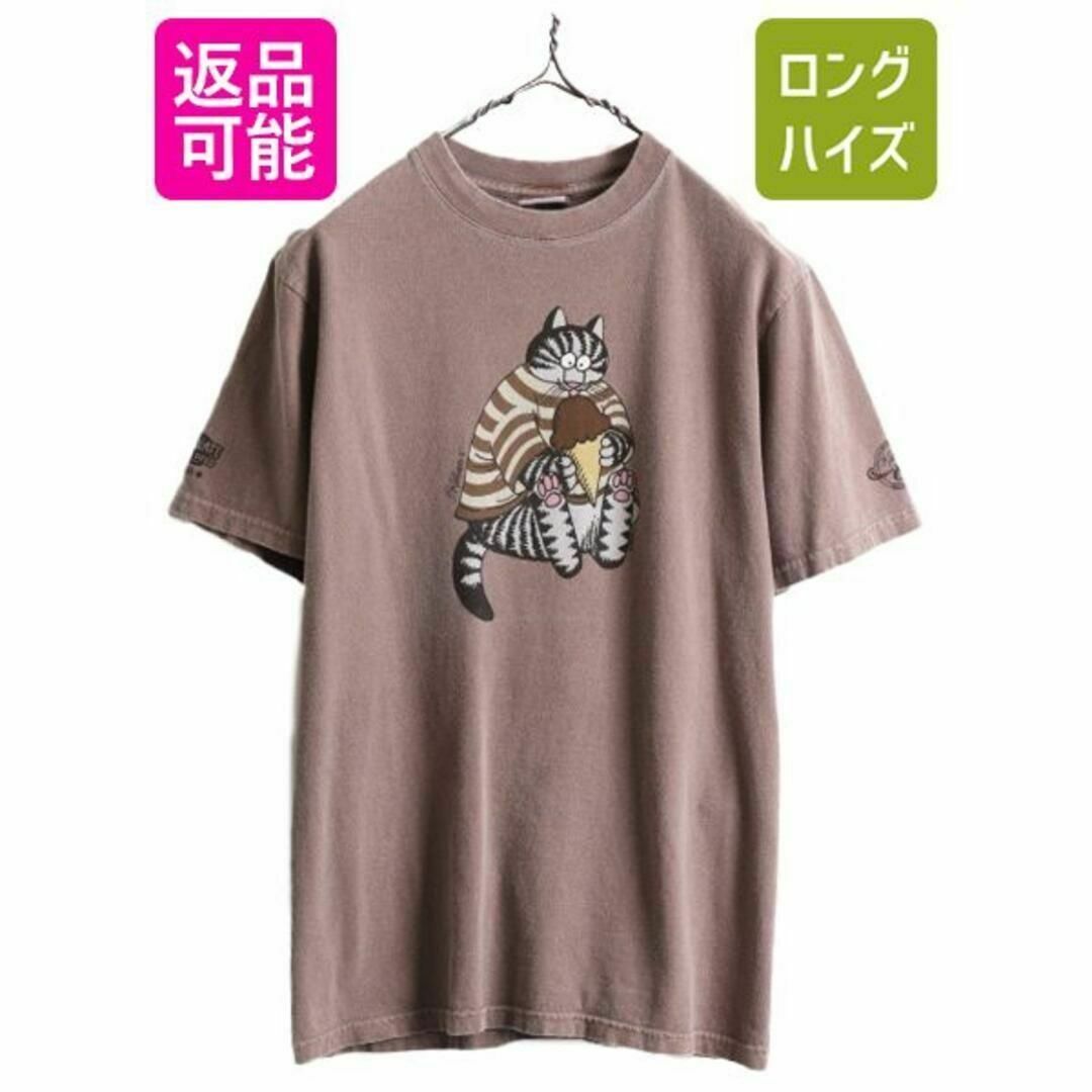 00s Crazy Shirt クリバンキャット 3面 プリント Tシャツ Sトップス