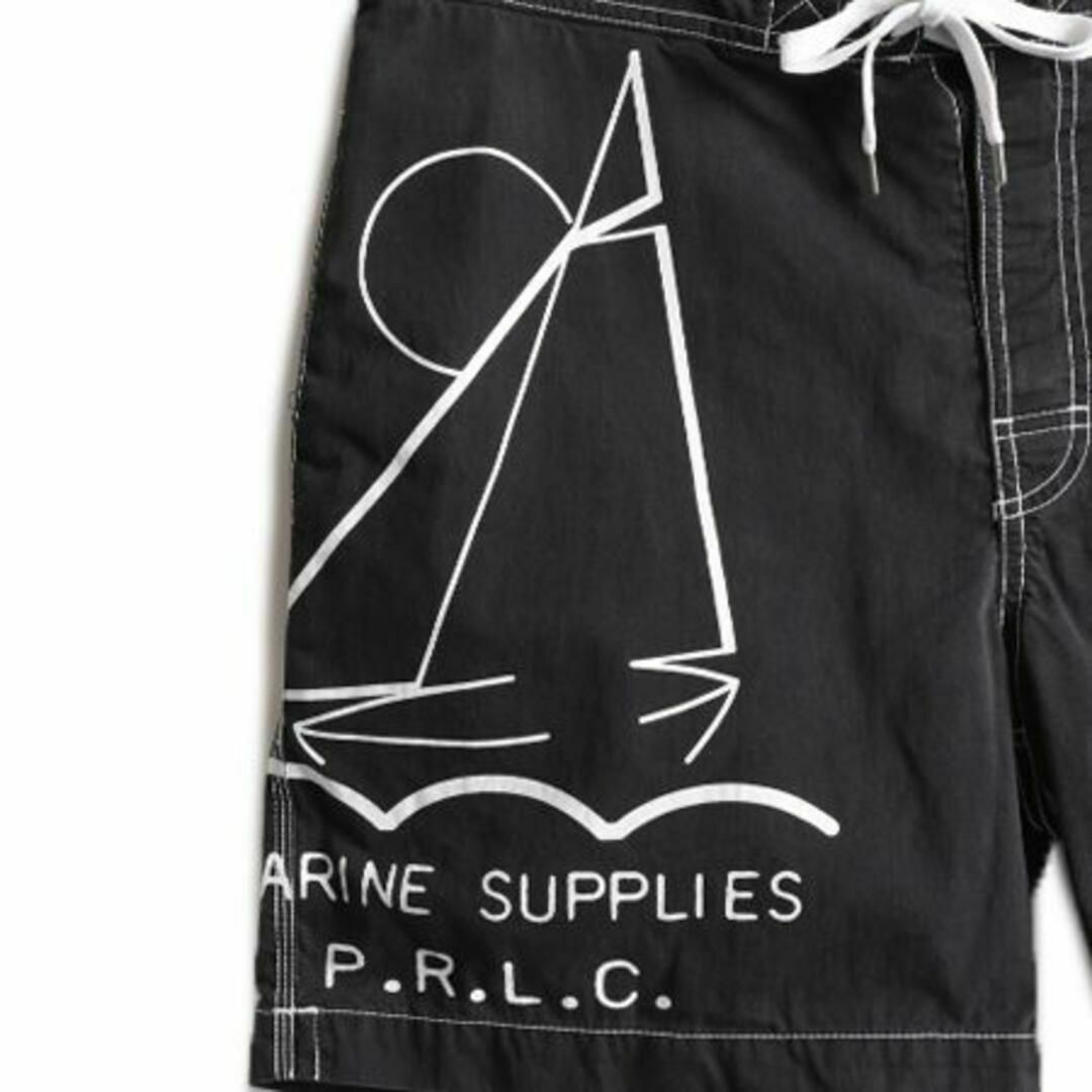Ralph Lauren(ラルフローレン)のポロ ラルフローレン プリント ショートパンツ M スイム サーフ ショーツ 黒 メンズのパンツ(ショートパンツ)の商品写真