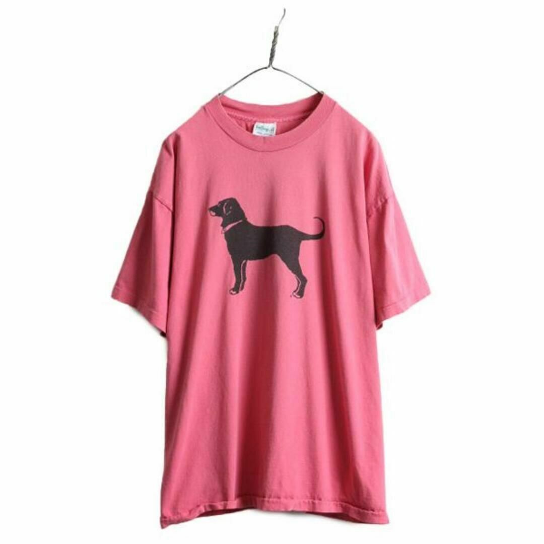 90s USA製 The Black Dog ドッグ プリント Tシャツ 2XL