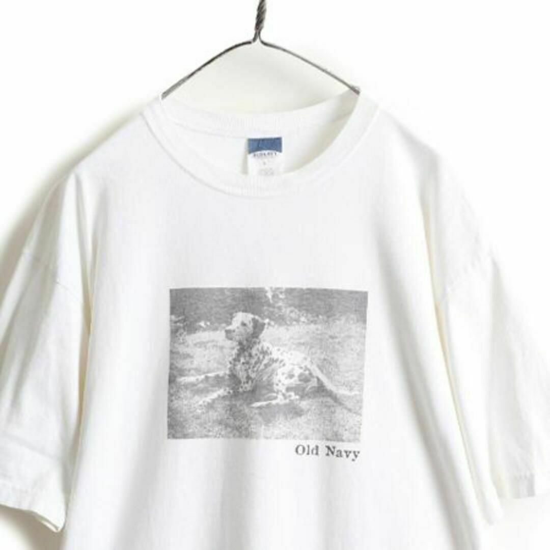 00s OLDNAVY ダルメシアン フォト プリント Tシャツ L 白 GAP 2