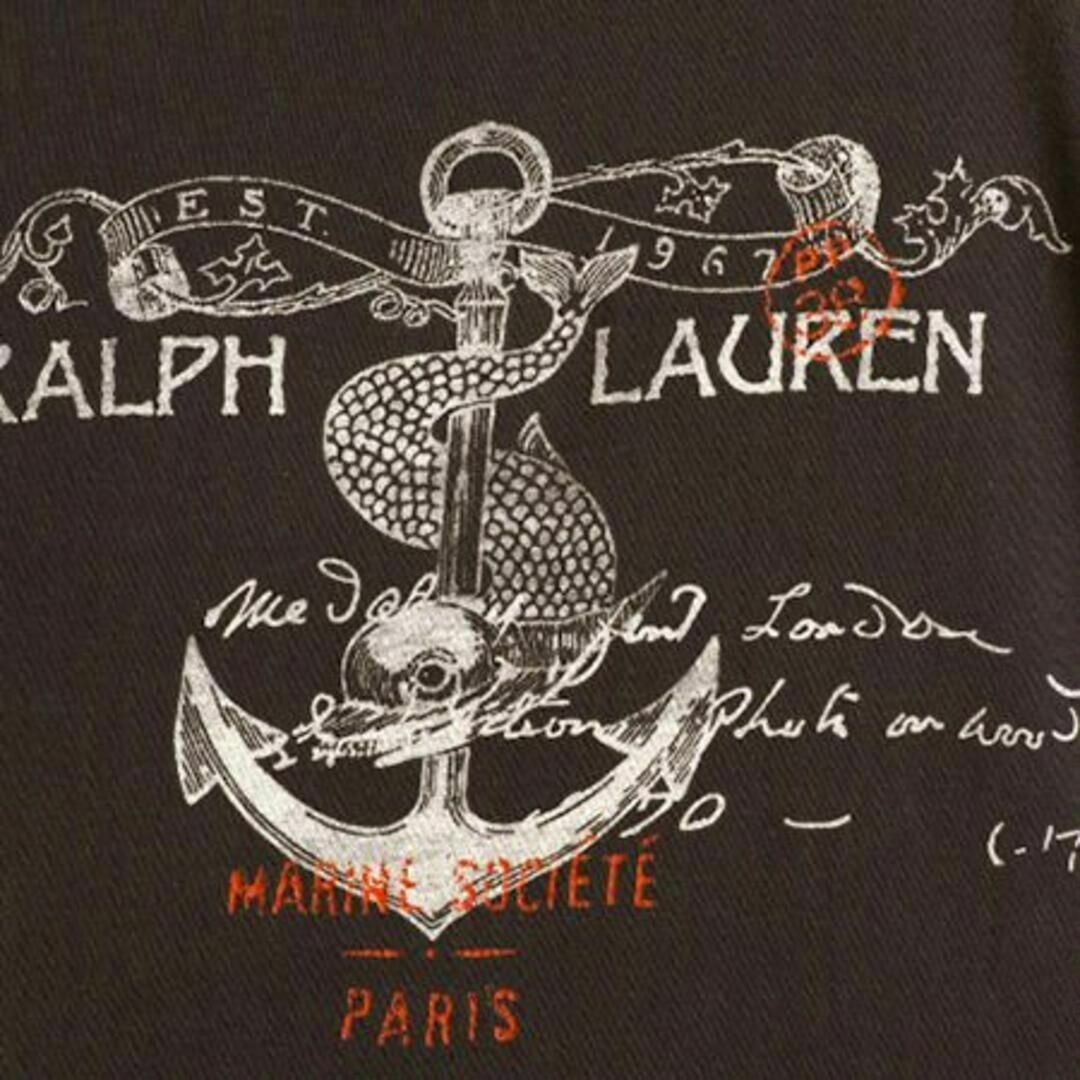 Ralph Lauren(ラルフローレン)のポロ ラルフローレン プリント Tシャツ L 黒 アンカー イラスト ロゴ メンズのトップス(Tシャツ/カットソー(半袖/袖なし))の商品写真